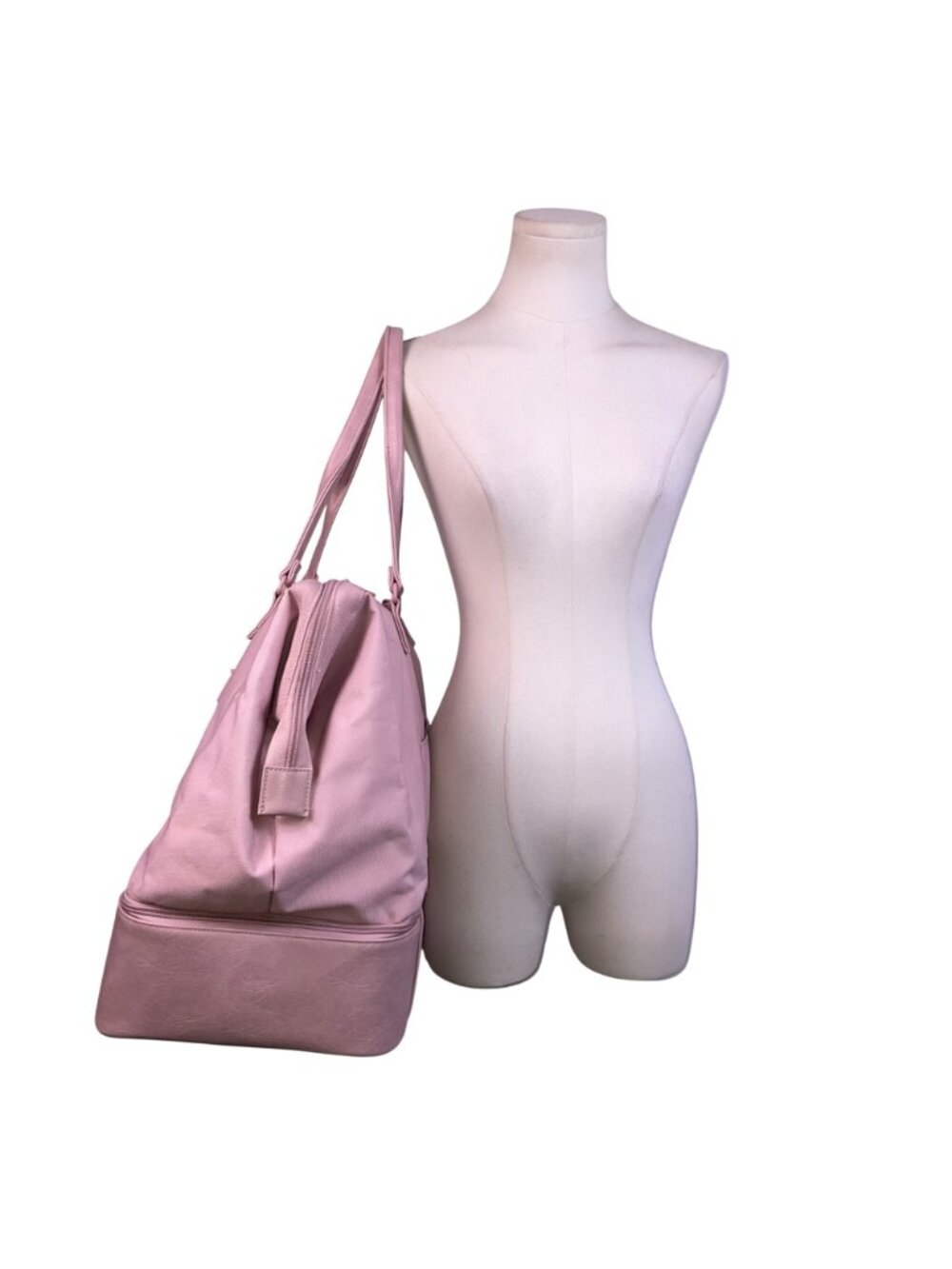 Beis Women’s Atlas Pink With Zipper Compartments The Weekender Travel Tote Bag - Picture 13 of 16